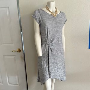 Cute high low dress with figure flattering cinched waist